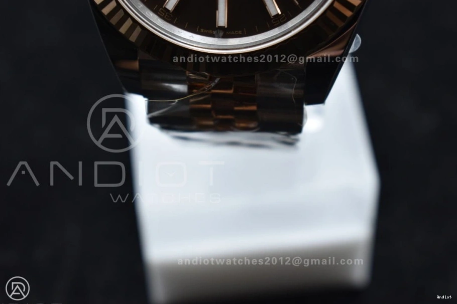 1:1 Best 904L SS Dial Stick Bracelet VR3235 on Steel Clean Edition Brown 41 DateJust RG 126333 Jubilee 0409